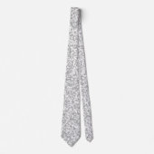 Eleganter Glitzer aus weiß und silber Imitaten Krawatte (Vorderseite)