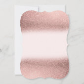 Eleganter Glitzer Bokeh, Dress Brautparty Einladung (Rückseite)