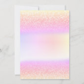 Eleganter Glitzer Bokeh Dress Brautparty Einladung (Rückseite)