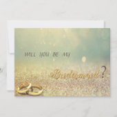 Eleganter Glitzer Bokeh,Rings Bridesmaid Card Einladung (Vorderseite)