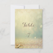 Eleganter Glitzer, Bokeh, Rings Table Card Einladung (Vorderseite)