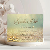 Eleganter Glitzer Bokeh,Rings Wedding Save the dat Date