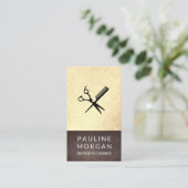 Eleganter Glitzer, braune Textur Visitenkarte (Stehend Vorderseite)