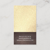 Eleganter Glitzer, braune Textur Visitenkarte (Rückseite)