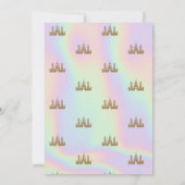 Eleganter Glitzer Burg Einladung (Rückseite)