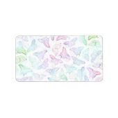 Eleganter Glitzer Butterfly Design Adressaufkleber (Vorne)