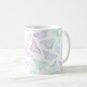 Eleganter Glitzer Butterfly Design Kaffeetasse (VorderseiteRechts)