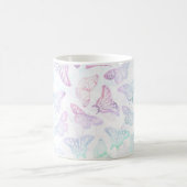 Eleganter Glitzer Butterfly Design Kaffeetasse (Mittel)