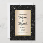 Eleganter Glitzer Confetti Wedding Einladung (Vorderseite)