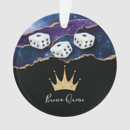 Eleganter Glitzer Crown Bunco Queen Ornament