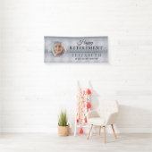Eleganter Glitzer Custom Foto Retirement Party Ban Banner (Insitu)
