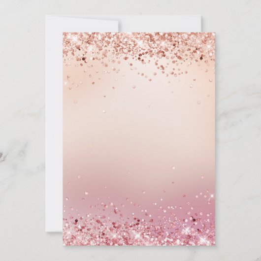 Eleganter Glitzer Diamond Einladung (Rückseite)