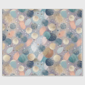 Eleganter Glitzer Dot & Brushstroke Abstrakt Geschenkpapier (Flach)