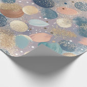 Eleganter Glitzer Dot & Brushstroke Abstrakt Geschenkpapier (Ecke)