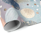 Eleganter Glitzer Dot & Brushstroke Abstrakt Geschenkpapier (Rolleneckpunkt)