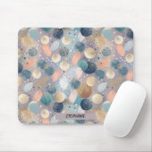 Eleganter Glitzer Dot & Brushstroke Abstrakt Mousepad (Mit Mouse)