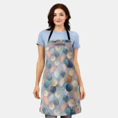 Eleganter Glitzer Dot & Brushstroke Abstrakt Schürze (Getragen)