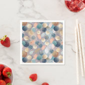 Eleganter Glitzer Dot & Brushstroke Abstrakt Serviette (Beispiel)