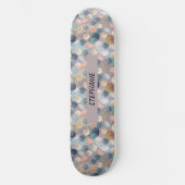 Eleganter Glitzer Dot & Brushstroke Abstrakt Skateboard (Vorderseite)