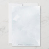 Eleganter Glitzer-Drehbuch blau floral 2. Geburtst Einladung (Rückseite)