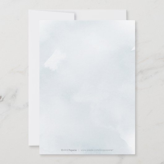 Eleganter Glitzer-Drehbuch Blütendusche Einladung (Rückseite)