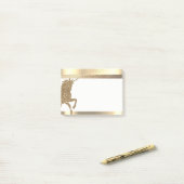 Eleganter Glitzer Einhorn, Streifen, Confetti Post-it Klebezettel (Auf Schreibtisch)