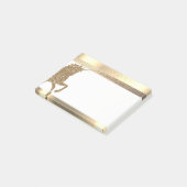 Eleganter Glitzer Einhorn, Streifen, Confetti Post-it Klebezettel (angewinkelt)