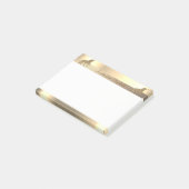 Eleganter Glitzer Einhorn, Streifen - Personalisie Post-it Klebezettel (angewinkelt)