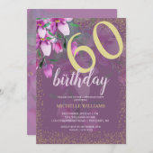 Eleganter Glitzer Einladung (Vorne/Hinten)