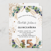 Eleganter Glitzer Einladung (Vorne/Hinten)