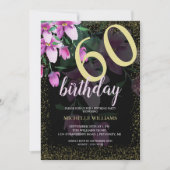 Eleganter Glitzer Einladung (Vorderseite)