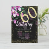 Eleganter Glitzer Einladung (Stehend Vorderseite)