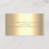 Eleganter Glitzer Feather Notary Bokeh Gold Visitenkarte (Rückseite)