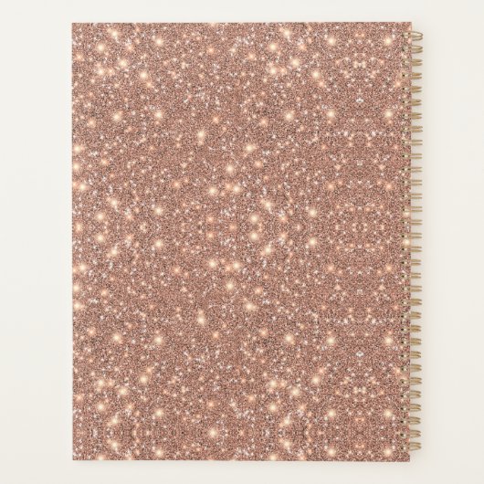 Eleganter Glitzer Friseur Termin Luxuriös Planer (Rückseite)