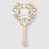 Eleganter Glitzer für Weiß- und Gold-Imitate Hochz Fächer (Vorderseite)