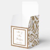 Eleganter Glitzer für Weiß- und Gold-Imitate Hochz Geschenkschachtel (Geöffnet)