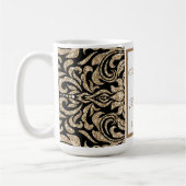 Eleganter Glitzer für Weiß- und Gold-Imitate Hochz Kaffeetasse (Links)