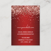 Eleganter Glitzer, gegossenes Metall und Ohrring Visitenkarte (Rückseite)