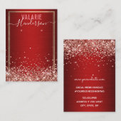 Eleganter Glitzer, gegossenes Metall und Ohrring Visitenkarte (Vorne/Hinten)