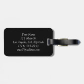 Eleganter Glitzer-Gepäck-Umbau mit ledernem Bügel Gepäckanhänger (Rückseite horizontal)