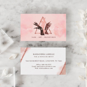 Eleganter Glitzer Glam Nail Kunst, Dichtung und Mu Visitenkarte