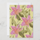 Eleganter Glitzer Gold Aquarellfarben Einladung (Rückseite)