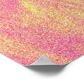 Eleganter Glitzer Gold Butterfly Calligrafy Poster (Ecke)