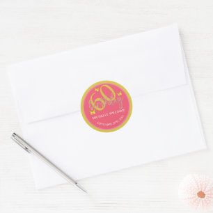 Eleganter Glitzer Gold Butterfly Calligrafy Runder Aufkleber