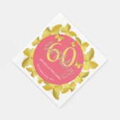 Eleganter Glitzer Gold Butterfly Calligrafy Serviette (Ecke)