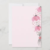 Eleganter Glitzer Gold Calligraphy Floral Geburtst Einladung (Rückseite)