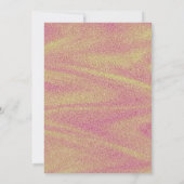 Eleganter Glitzer Gold Calligraphy Floral Geburtst Einladung (Rückseite)