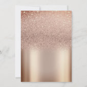 Eleganter Glitzer Gold Frame Diamonds Abschluss Einladung (Rückseite)