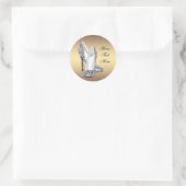 Eleganter Glitzer Gold High Heel Sticker (Tasche)