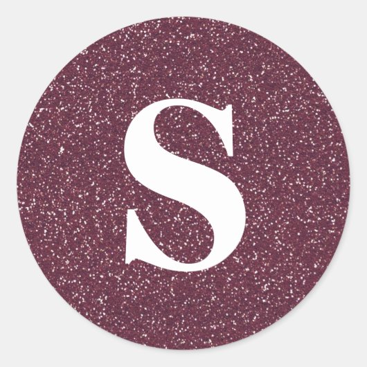 Eleganter Glitzer Gold Monogram Umschlag Aufkleber (Vorderseite)